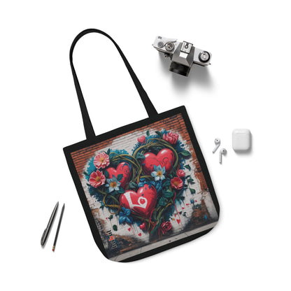 Artistic Surge - Eco-Friendly Canvas Tote Bag - LOVE HEARTS