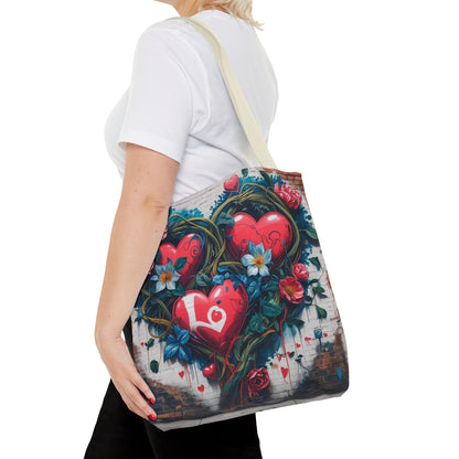 Artistic Surge - Eco-Friendly Canvas Tote Bag - HEARTS OF LOVE