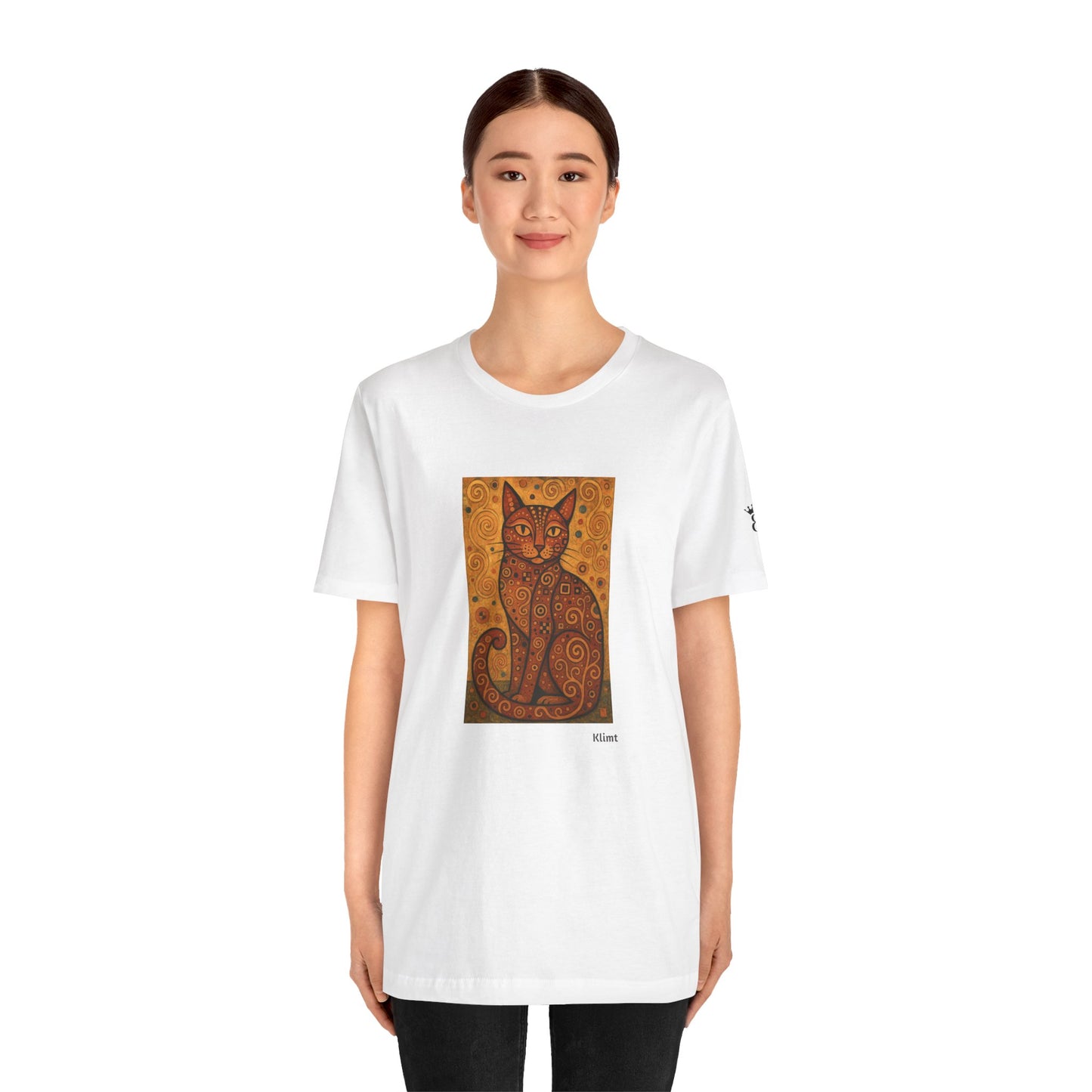 CATART Unisex Jersey Cat T-Shirt - KLIMT - Iconic Painting Reimagined with Cats