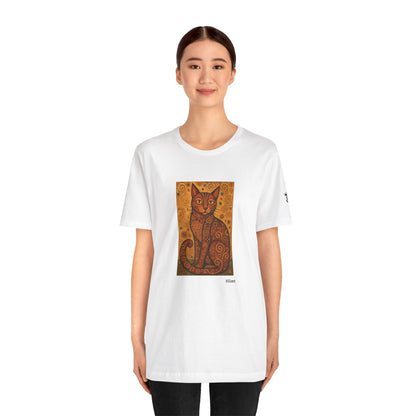 CATART Unisex Jersey Cat T-Shirt - KLIMT - Iconic Painting Reimagined with Cats