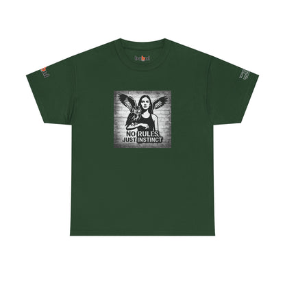 Rebel Graphic Tee - Unisex Heavy Cotton T-Shirt for the Wild at Heart. Rebel Tees, Born to Be Worn - NO RULES, JUST INSTINCT