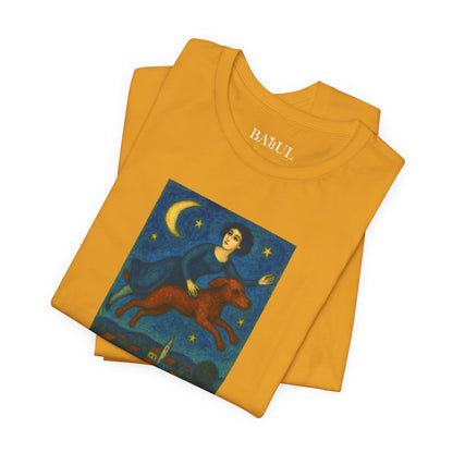 DOGART Unisex Jersey Dog T-Shirt - MARC CHAGALL - Iconic Painting Reimagined with Dogs