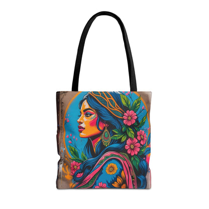 Artistic Surge - Eco-Friendly Canvas Tote Bag - FLOWERING WOMAN