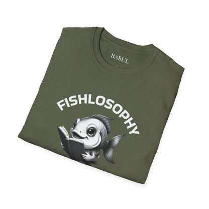 Fishlosophy Unisex T-Shirt - Ocean Vibes and Life's Questions Design - A Smart Fish Knows That Not Everything Is As It Seems