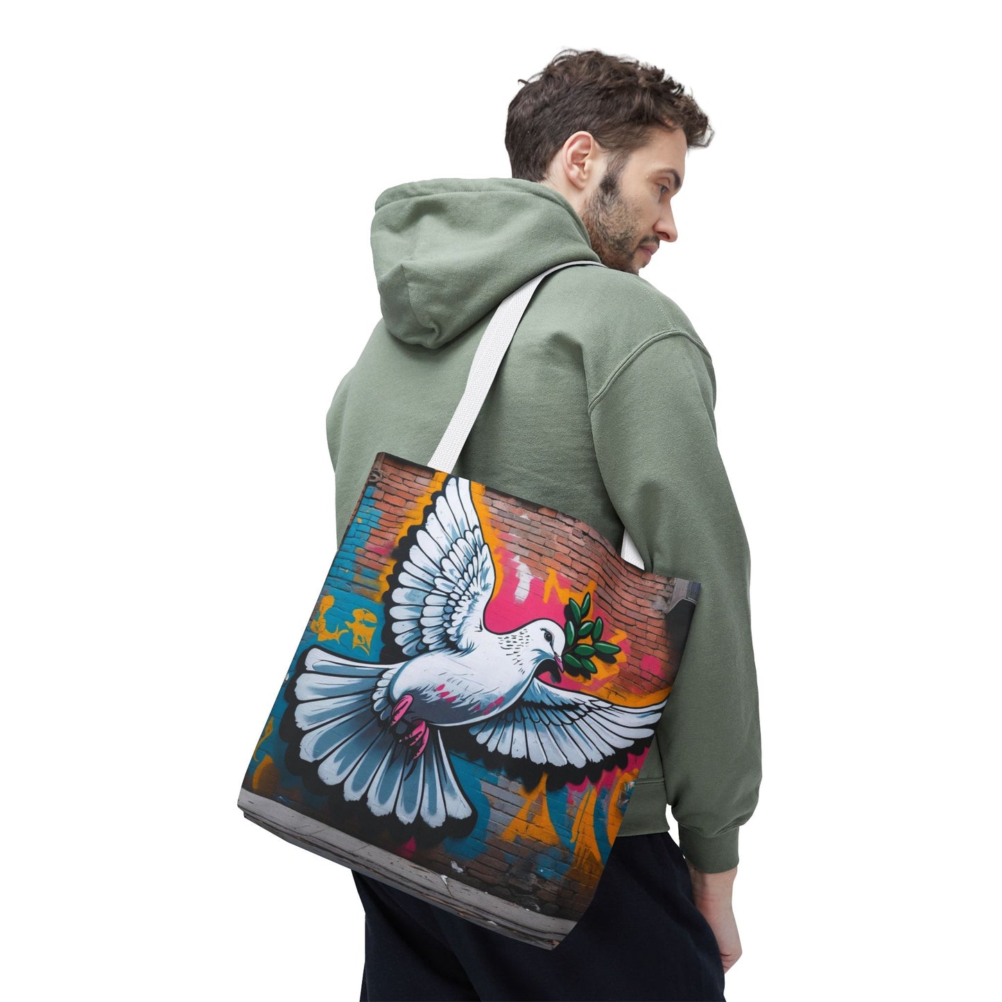 Artistic Surge - Eco-Friendly Canvas Tote Bag - PEACE