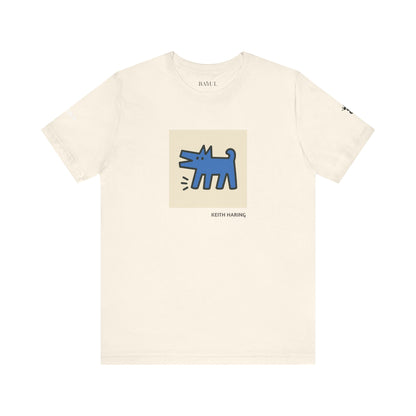 DOGART Unisex Jersey Dog T-Shirt - KEITH HARING - Iconic Painting Reimagined with Dogs