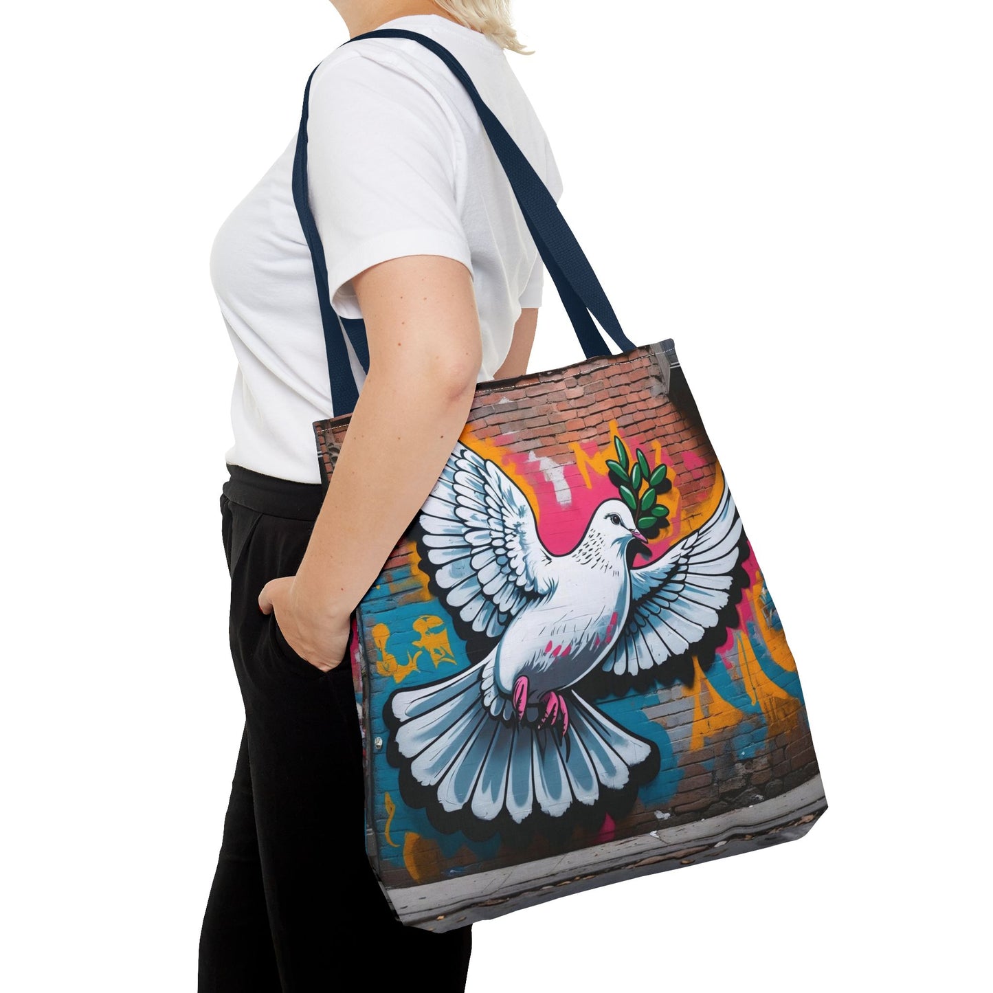 Artistic Surge - Eco-Friendly Canvas Tote Bag - PEACE