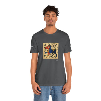 DOGART Unisex Jersey Dog T-Shirt - MIRO - Iconic Painting Reimagined with Dogs