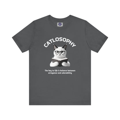 Catlosophy Unisex Jersey Short Sleeve Tee –  "The Key to Life" Design