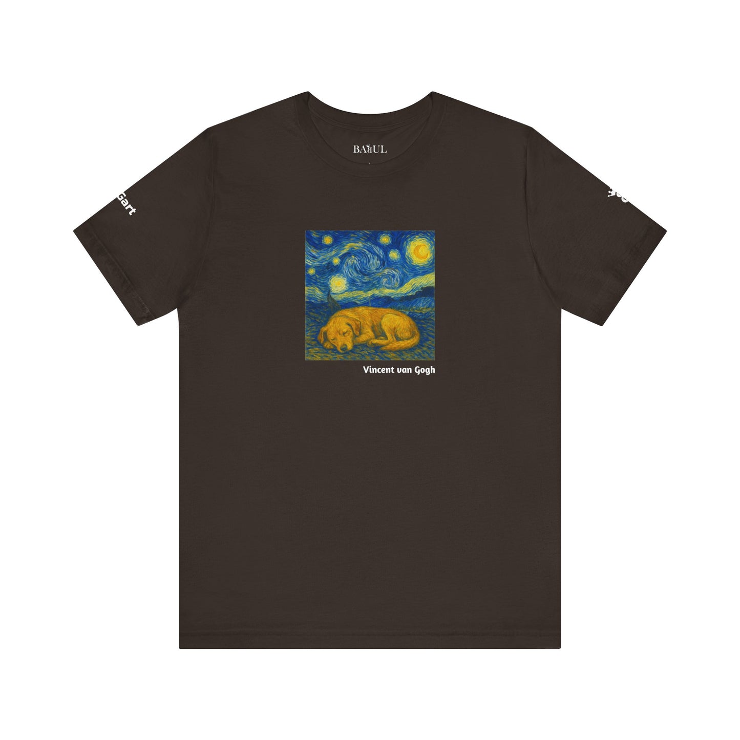 DOGART Unisex Jersey Dog T-Shirt - VAN GOGH - Iconic Painting Reimagined with Dogs