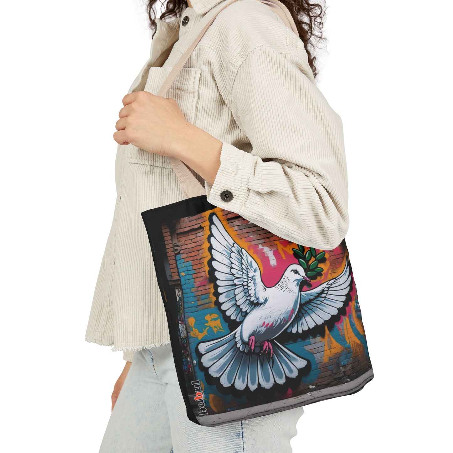 Artistic Surge - Eco-Friendly Canvas Tote Bag - PEACE