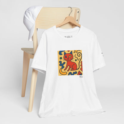 CATART Unisex Jersey Cat T-Shirt - MIRO - Iconic Painting Reimagined with Cats