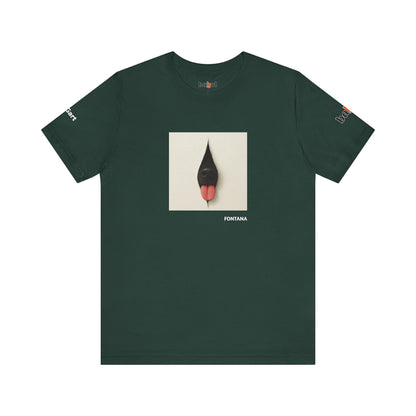 DOGART Unisex Jersey Dog T-Shirt - FONTANA - Iconic Painting Reimagined with Dogs