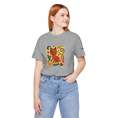CATART Unisex Jersey Cat T-Shirt - MIRO - Iconic Painting Reimagined with Cats