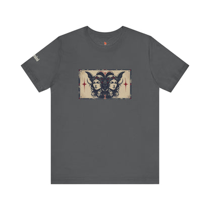 Gemini - Gothic Zodiac T-Shirt. Zodiac in the Shadows