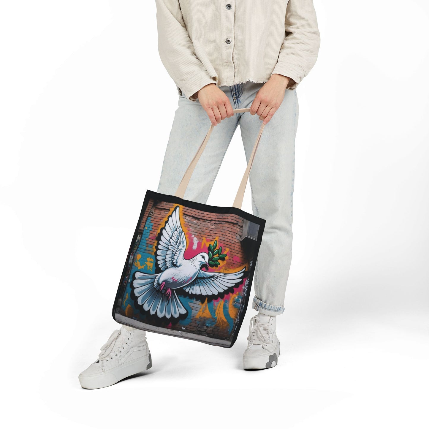 Artistic Surge - Eco-Friendly Canvas Tote Bag - PEACE