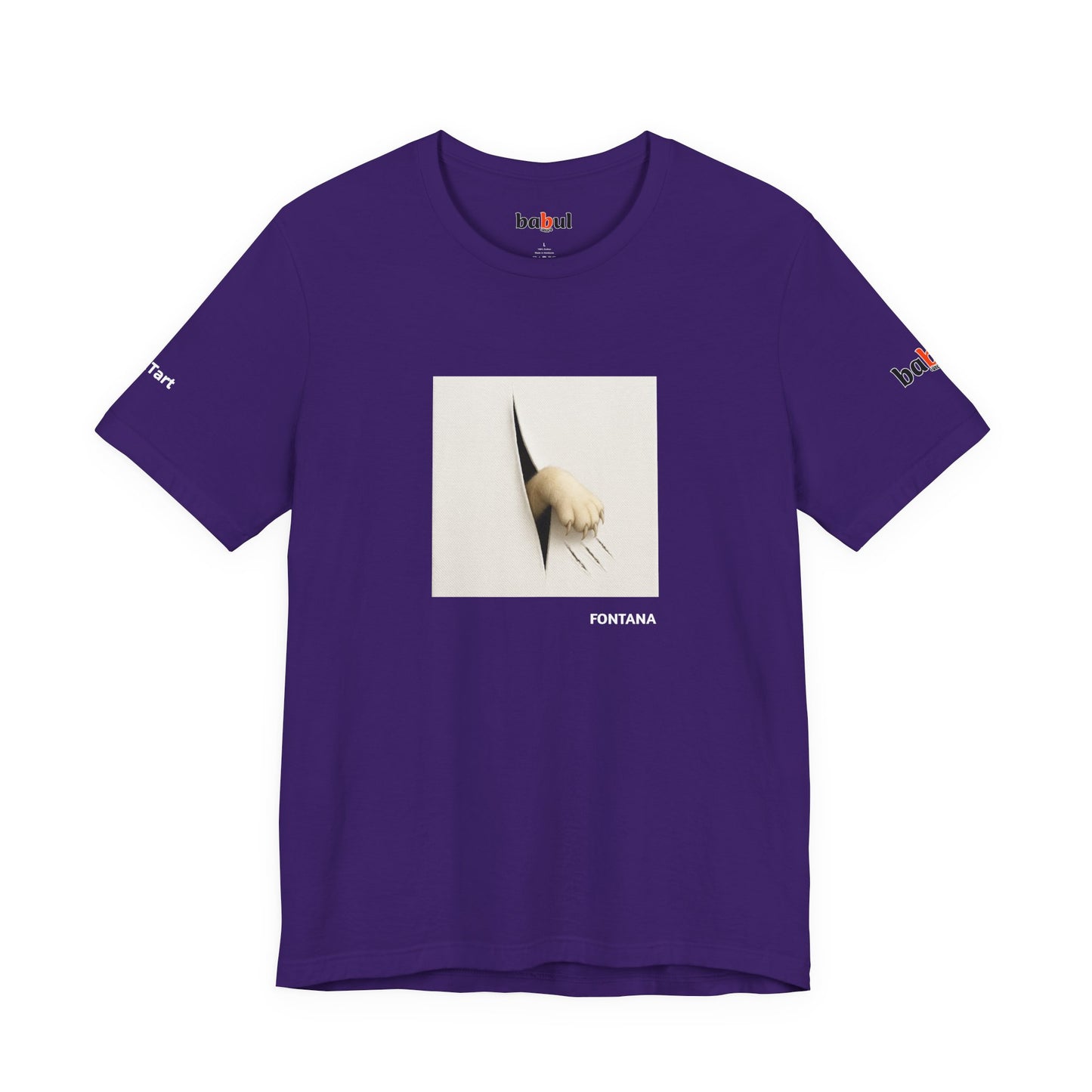 CATART Unisex Jersey Cat T-Shirt - FONTANA - Iconic Painting Reimagined with Cats