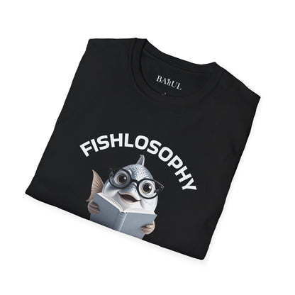 Fishlosophy Unisex T-Shirt - Ocean Vibes and Life's Questions Design - The Cure For Everything Is Salt Water