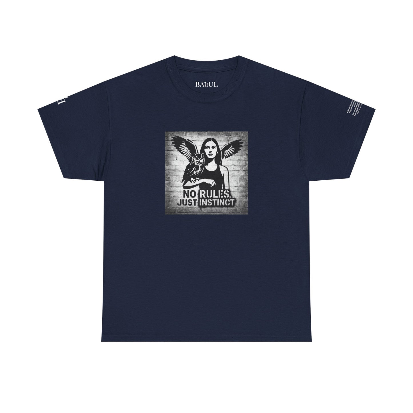 Rebel Graphic Tee - Unisex Heavy Cotton T-Shirt for the Wild at Heart. Rebel Tees, Born to Be Worn - NO RULES, JUST INSTINCT