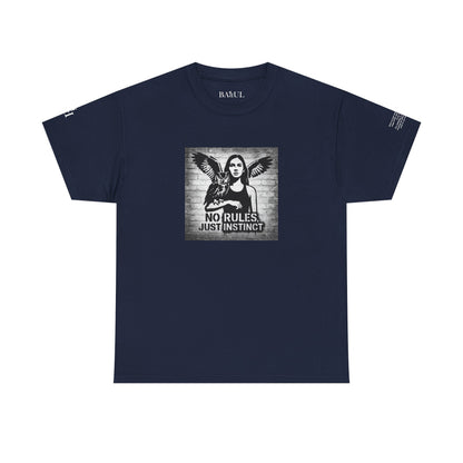 Rebel Graphic Tee - Unisex Heavy Cotton T-Shirt for the Wild at Heart. Rebel Tees, Born to Be Worn - NO RULES, JUST INSTINCT