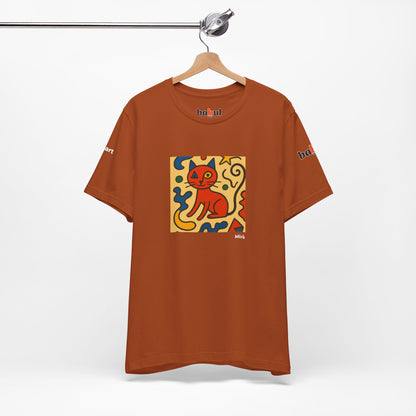 CATART Unisex Jersey Cat T-Shirt - MIRO - Iconic Painting Reimagined with Cats
