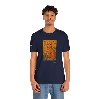 CATART Unisex Jersey Cat T-Shirt - KLIMT - Iconic Painting Reimagined with Cats