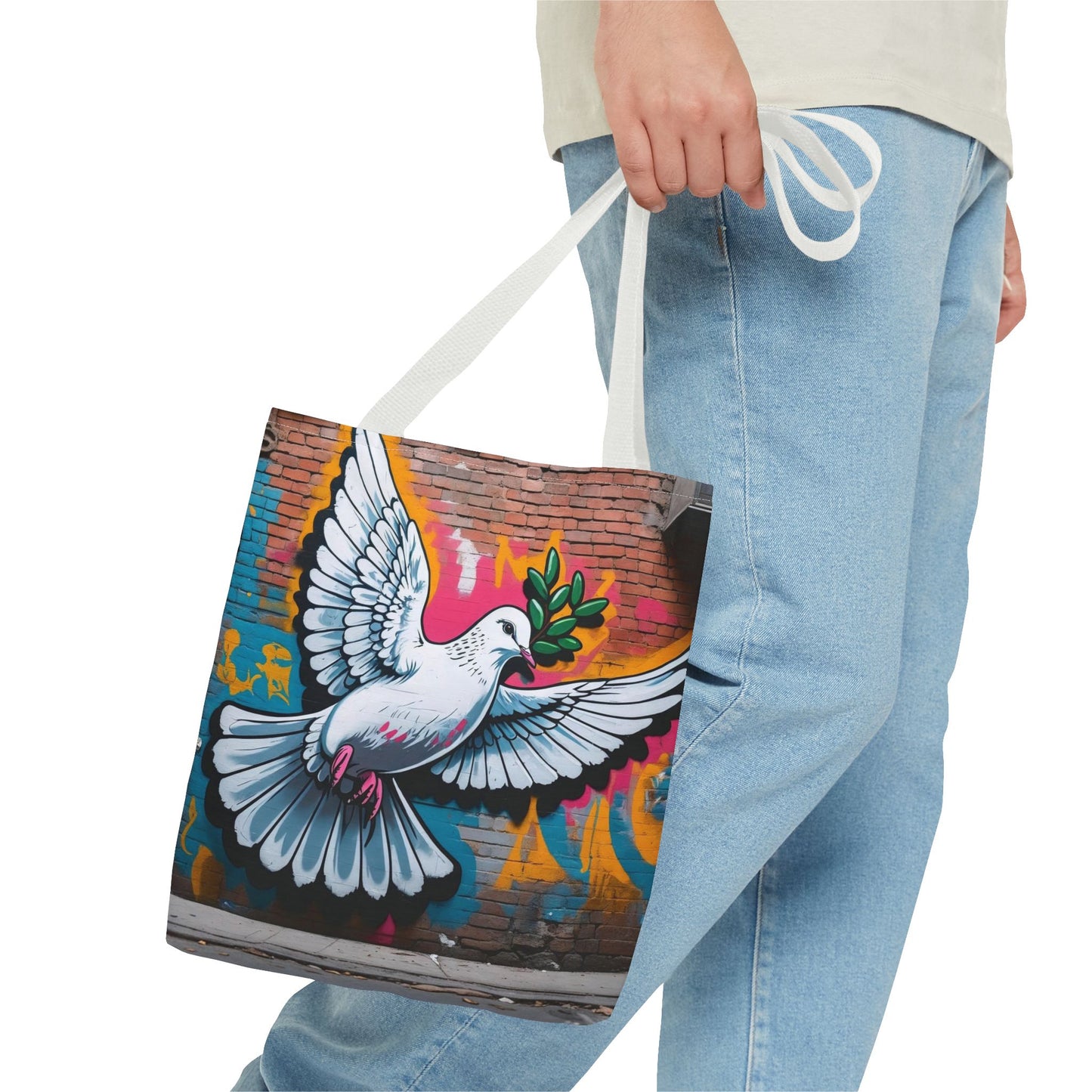Artistic Surge - Eco-Friendly Canvas Tote Bag - PEACE