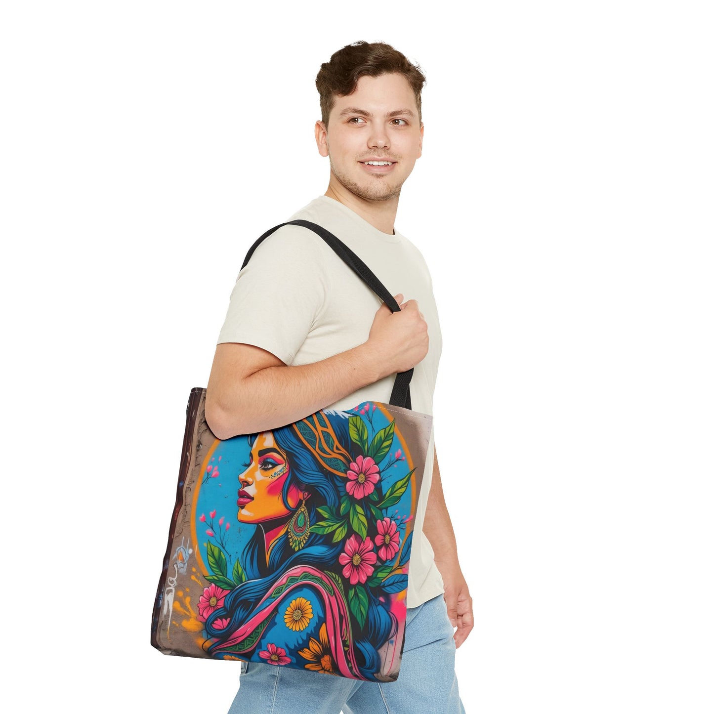 Artistic Surge - Eco-Friendly Canvas Tote Bag - FLOWERING WOMAN