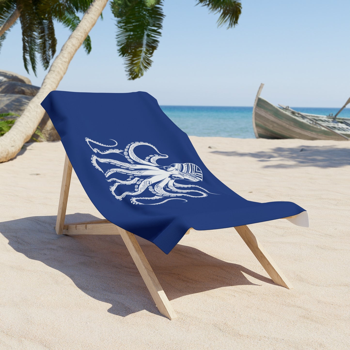 Tribal Waves Beach Towel - OCTOPUS