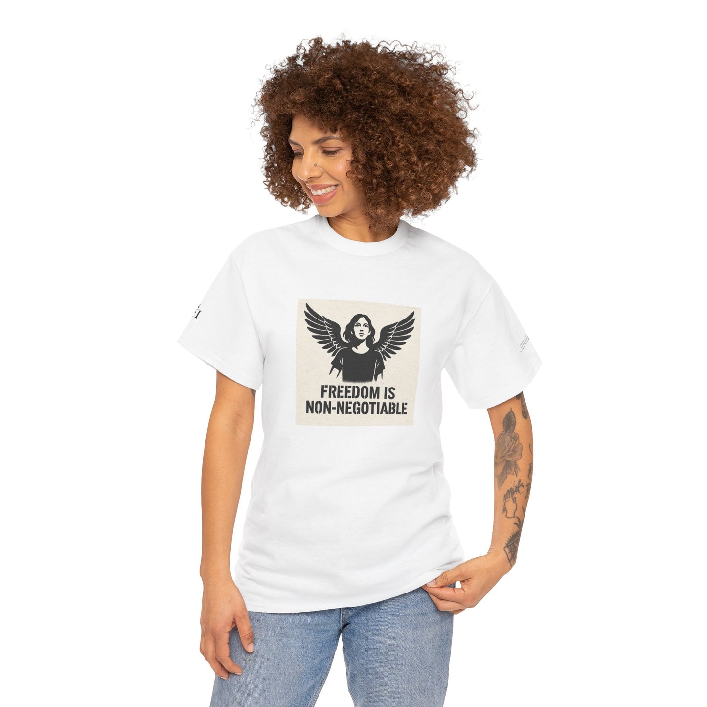 Rebel Graphic Tee - Unisex Heavy Cotton T-Shirt for the Wild at Heart. Rebel Tees, Born to Be Worn - FREEDOM IS NON-NEGOTIABLE