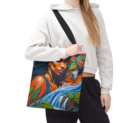 Artistic Surge - Eco-Friendly Canvas Tote Bag - WOMAN WITH WATER