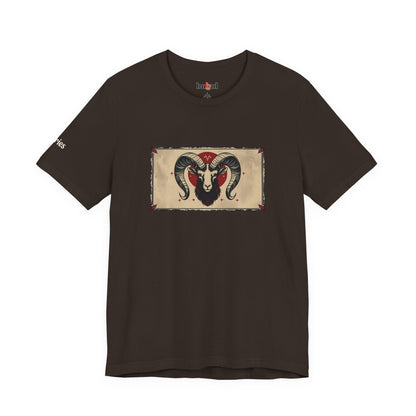 Aries - Gothic Zodiac T-Shirt. Zodiac in the Shadows