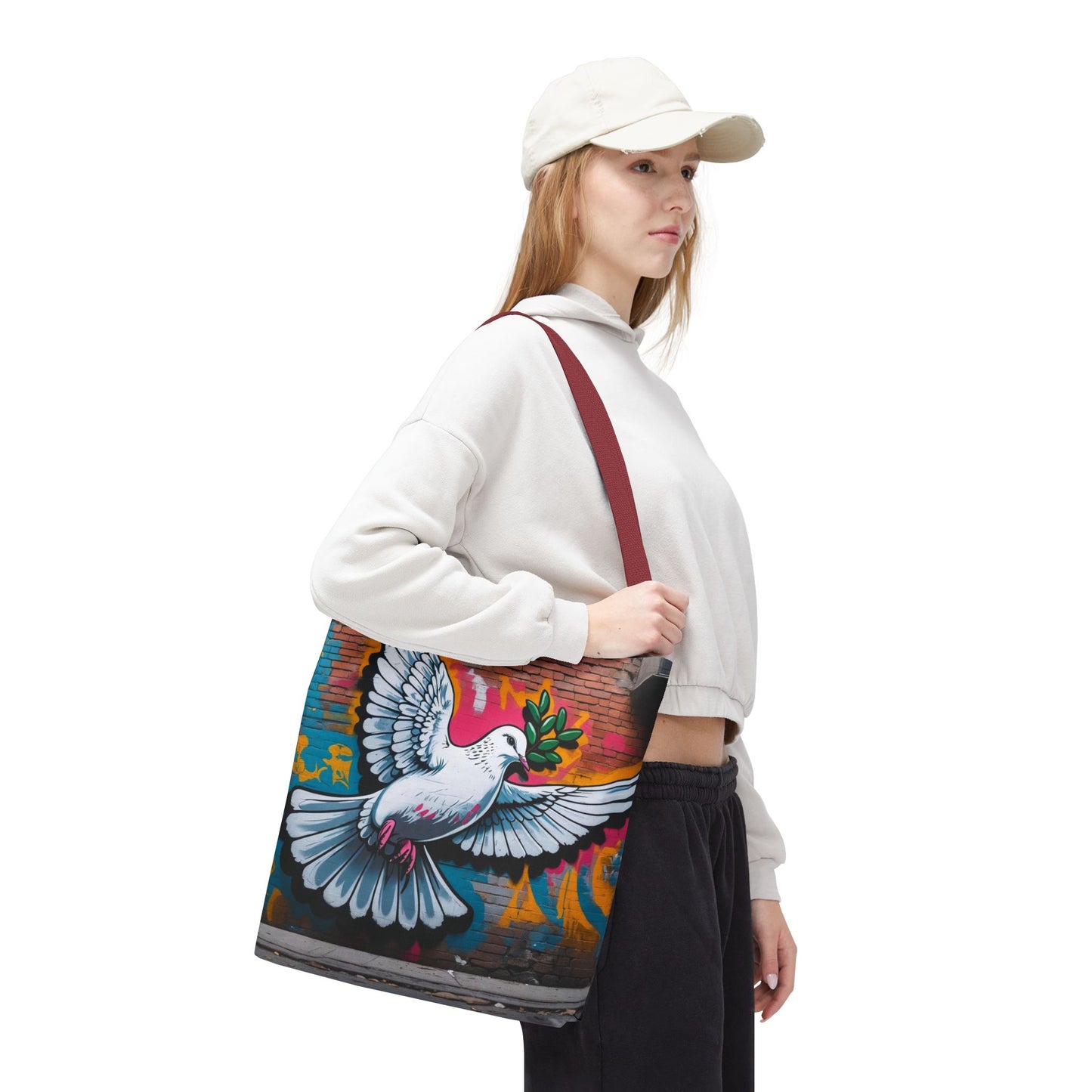 Artistic Surge - Eco-Friendly Canvas Tote Bag - PEACE