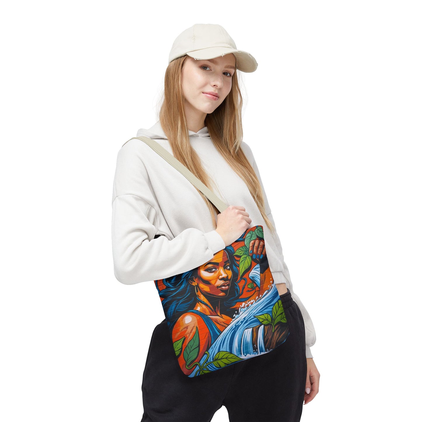 Artistic Surge - Eco-Friendly Canvas Tote Bag - WOMAN WITH WATER