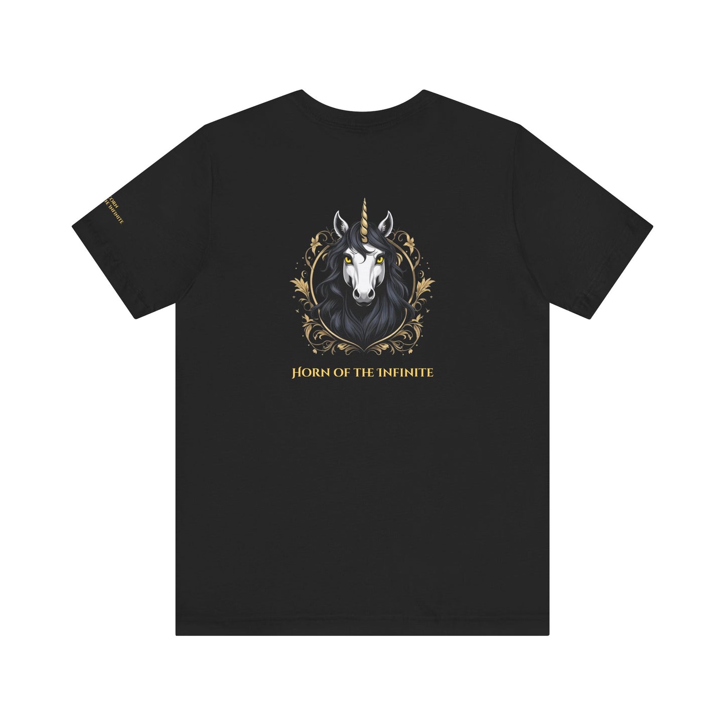 Unicorn – Horn of the Infinite - Magic Animals T-Shirt Black Only (graphic on the back)