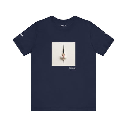 CATART Unisex Jersey Cat T-Shirt - FONTANA - Iconic Painting Reimagined with Cats