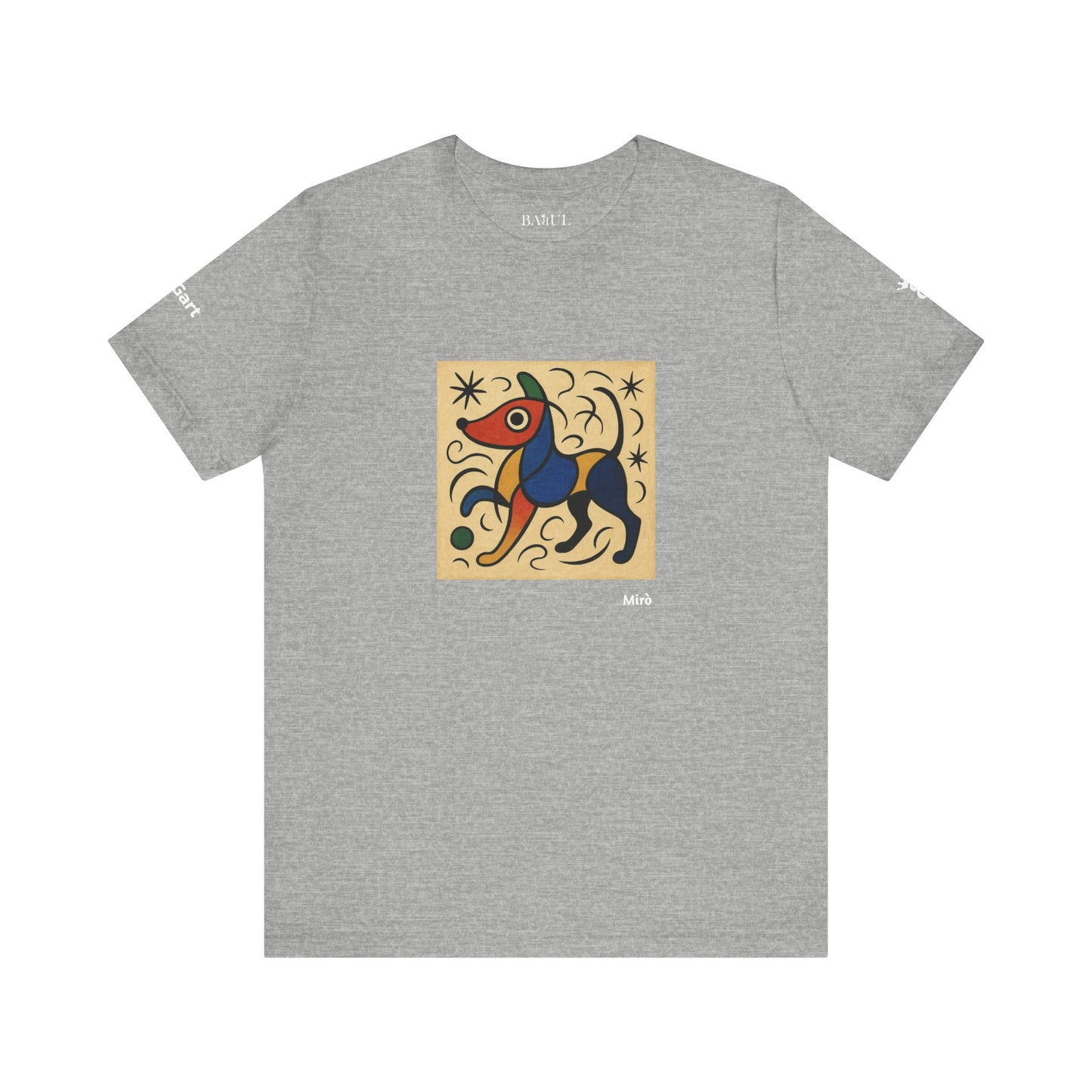DOGART Unisex Jersey Dog T-Shirt - MIRO - Iconic Painting Reimagined with Dogs