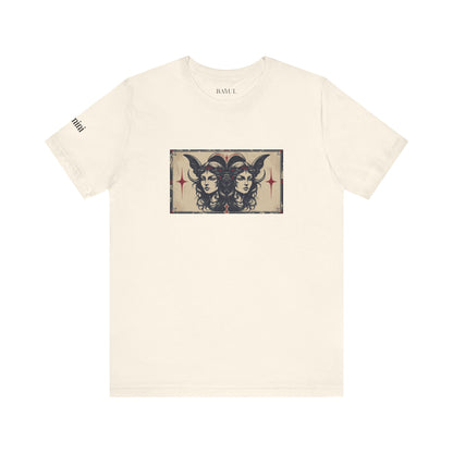 Gemini - Gothic Zodiac T-Shirt. Zodiac in the Shadows