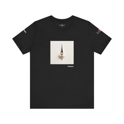 CATART Unisex Jersey Cat T-Shirt - FONTANA - Iconic Painting Reimagined with Cats