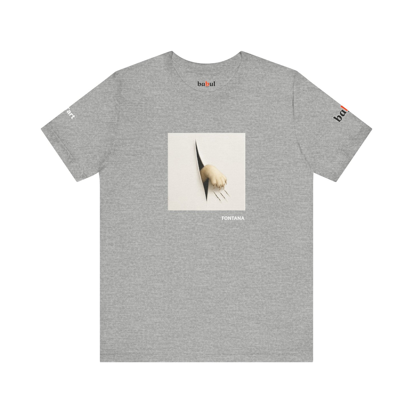 CATART Unisex Jersey Cat T-Shirt - FONTANA - Iconic Painting Reimagined with Cats