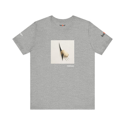 CATART Unisex Jersey Cat T-Shirt - FONTANA - Iconic Painting Reimagined with Cats