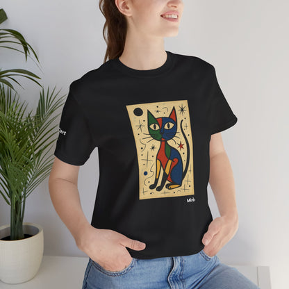 CATART Unisex Jersey Cat T-Shirt - MIRO - Iconic Painting Reimagined with Cats