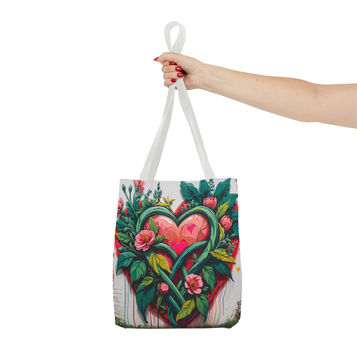 Artistic Surge - Eco-Friendly Canvas Tote Bag - HEARTS OF LOVE