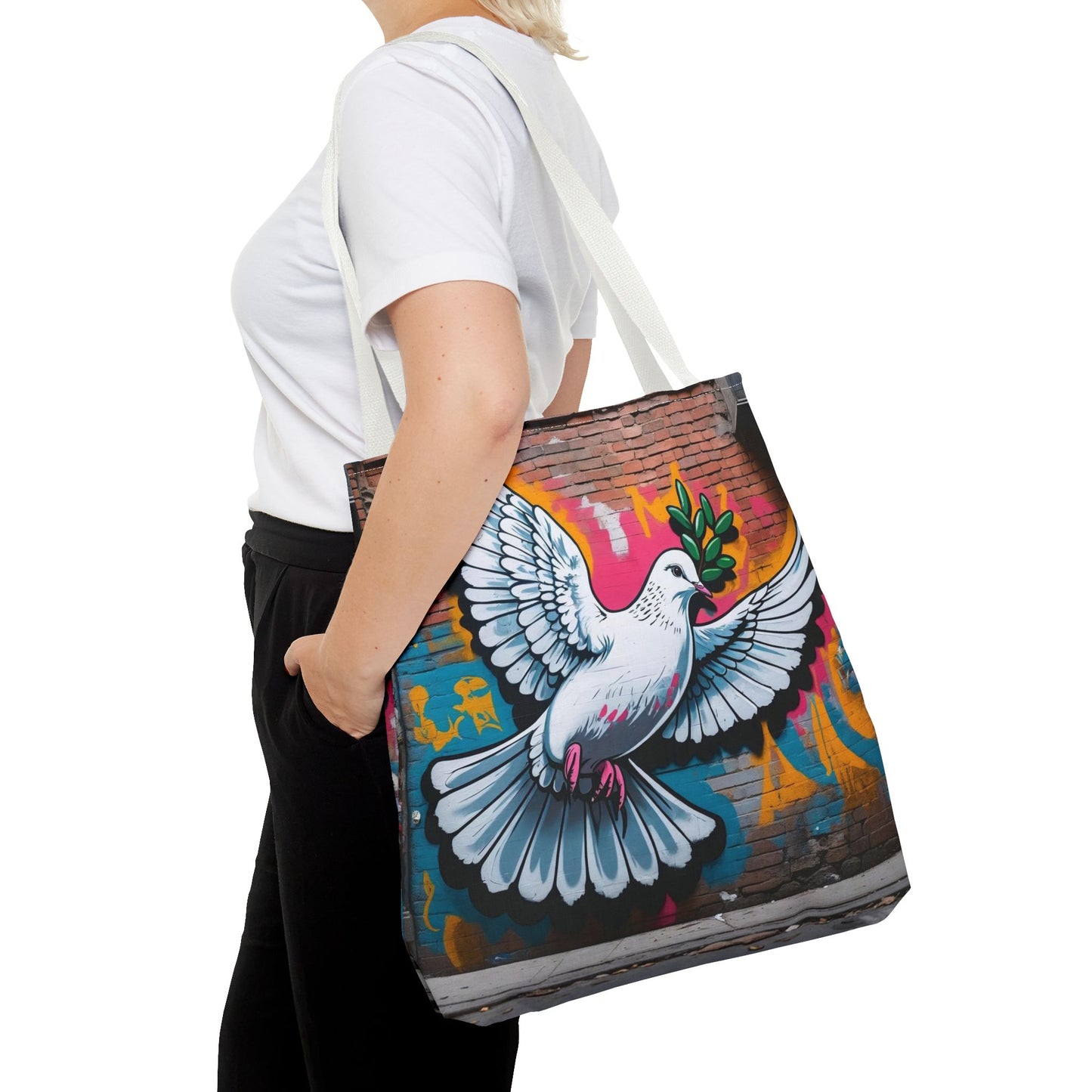 Artistic Surge - Eco-Friendly Canvas Tote Bag - PEACE