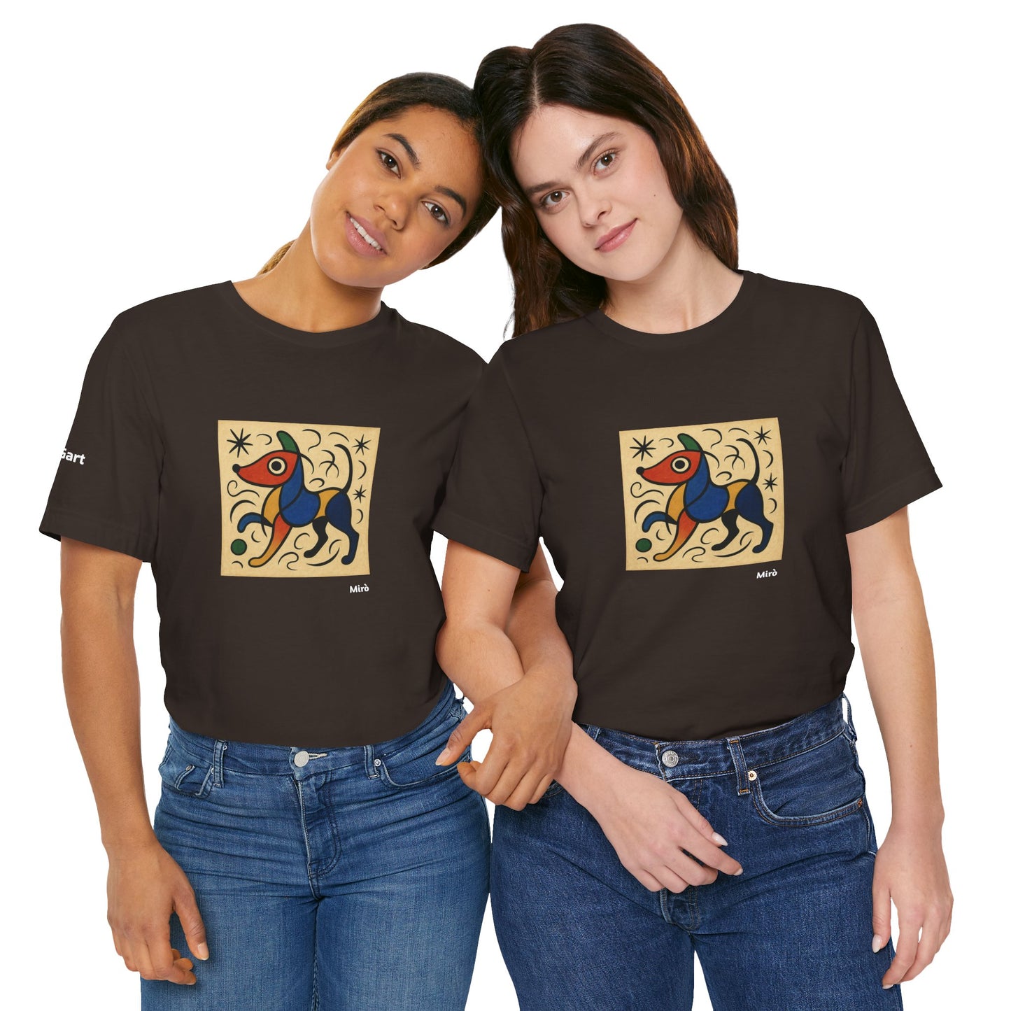 DOGART Unisex Jersey Dog T-Shirt - MIRO - Iconic Painting Reimagined with Dogs