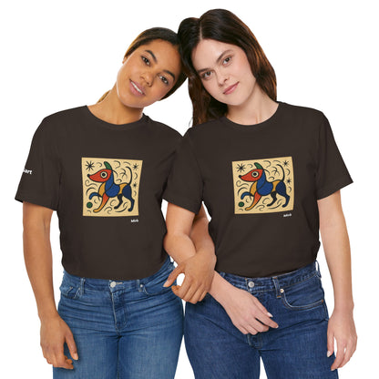 DOGART Unisex Jersey Dog T-Shirt - MIRO - Iconic Painting Reimagined with Dogs