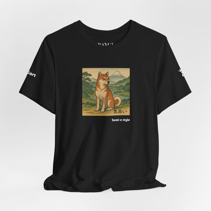 DOGART Unisex Jersey DOG T-Shirt - SUMI-E STYLE - Iconic Painting Reimagined with Dogs