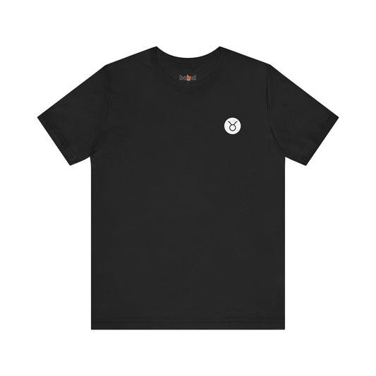 Taurus - Gothic Zodiac T-Shirt. Blue graphic on the back.  Zodiac in the Shadows
