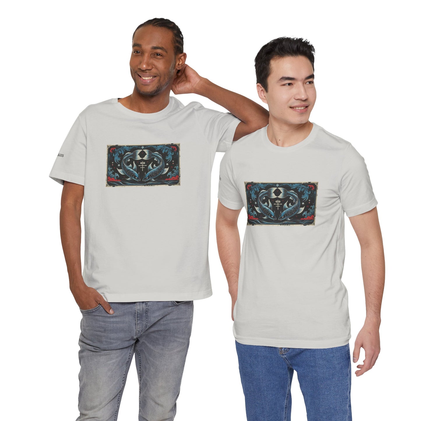 Pisces - Gothic Zodiac T-Shirt. Zodiac in the Shadows
