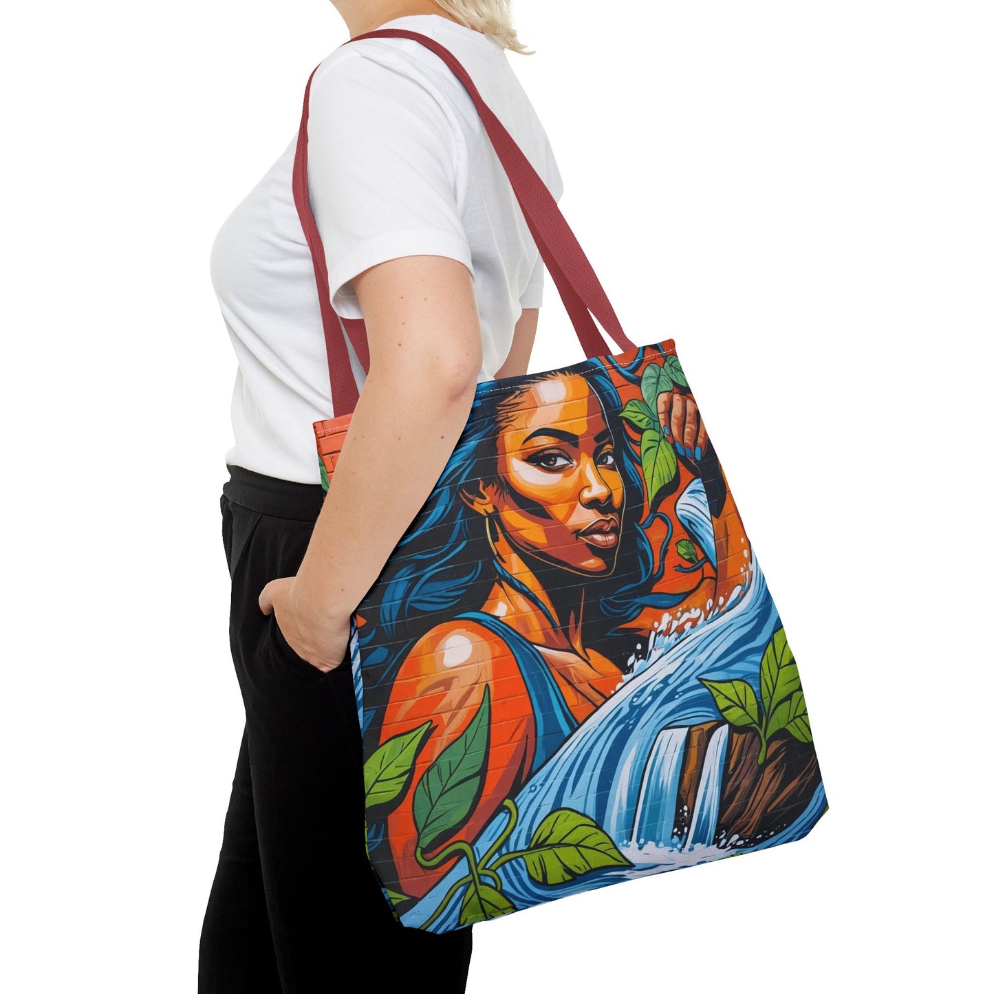 Artistic Surge - Eco-Friendly Canvas Tote Bag - WOMAN WITH WATER